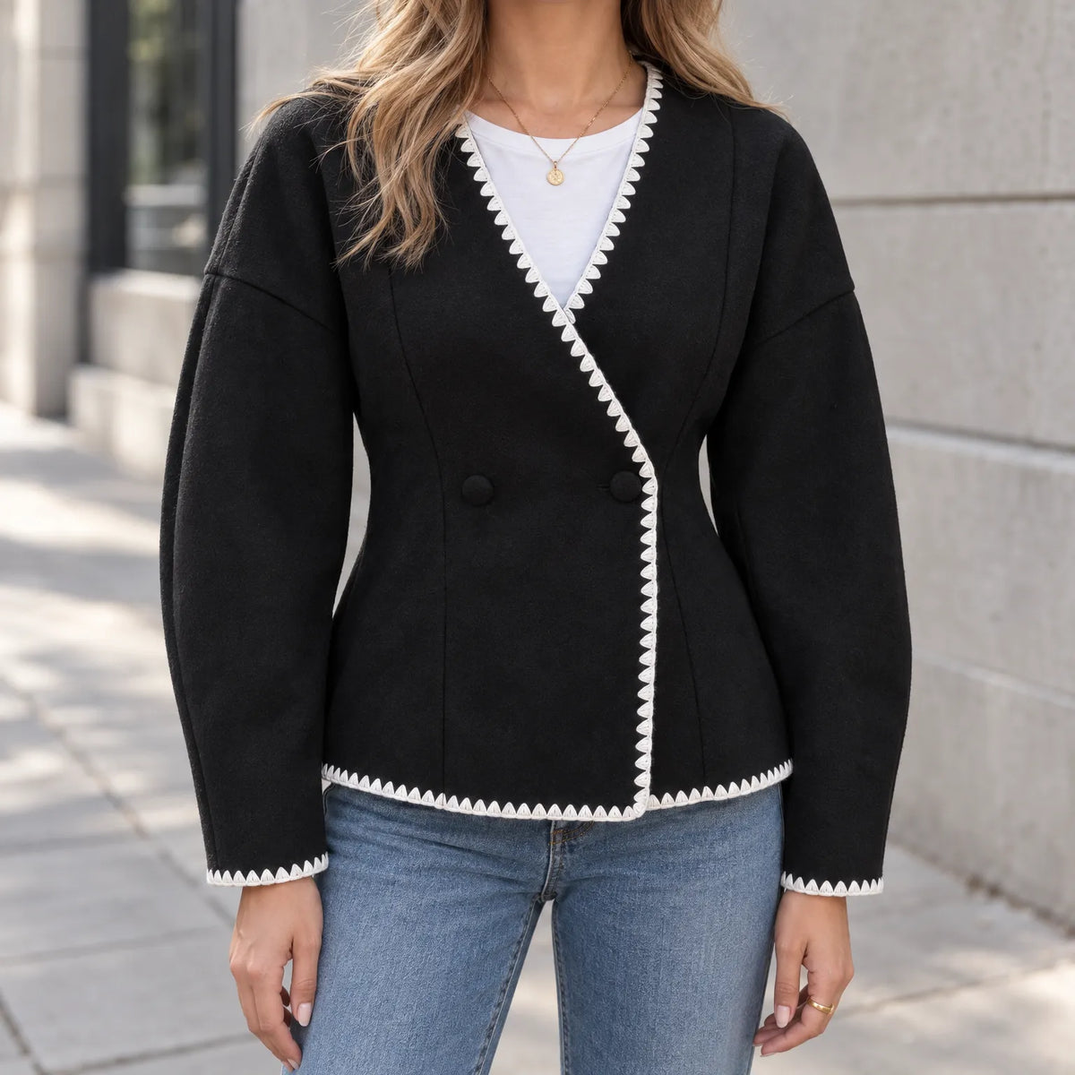 Tassio - Tailored Short Double Breasted Jacket