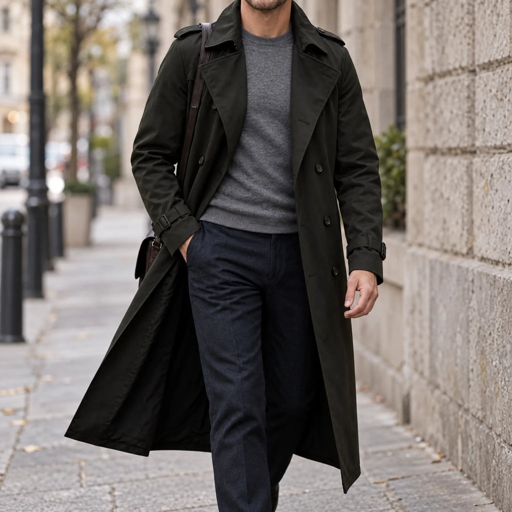 Vandover - Double Breasted Long Trench Coat