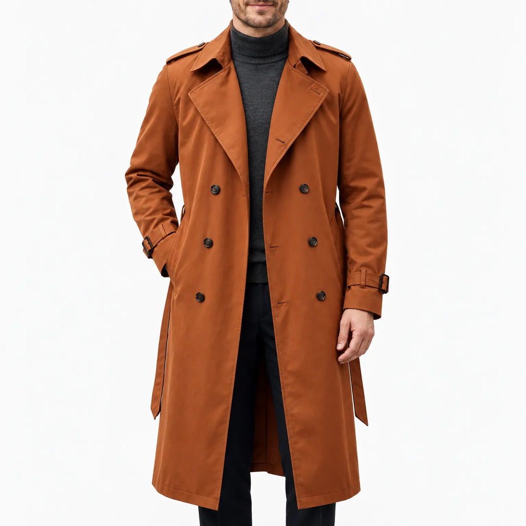 Vandover - Double Breasted Long Trench Coat