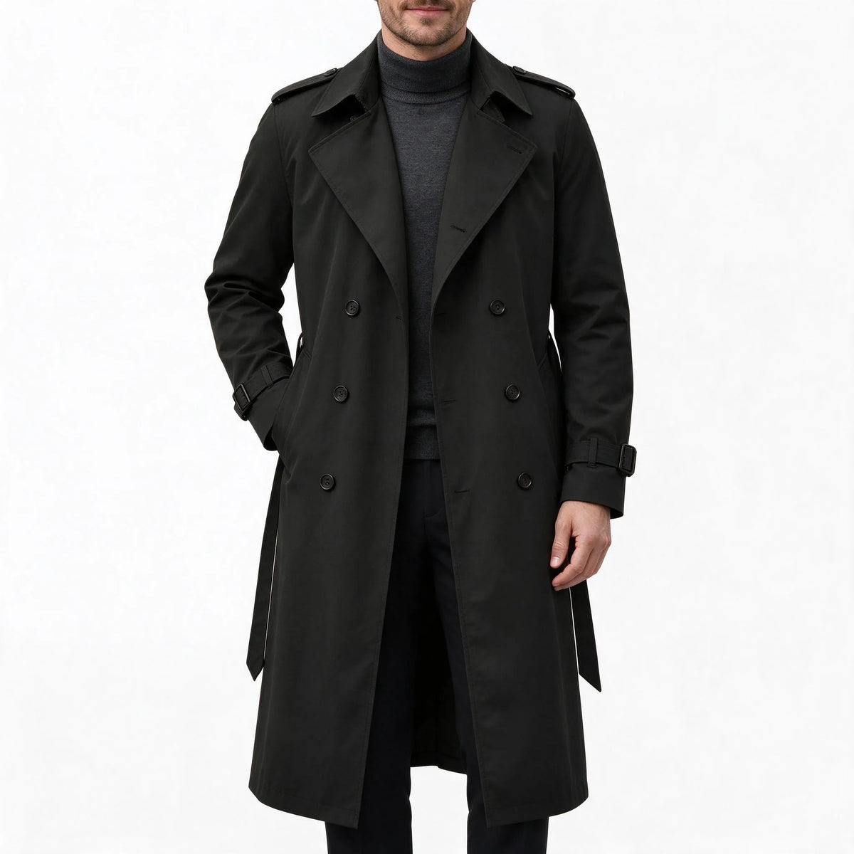 Vandover - Double Breasted Long Trench Coat