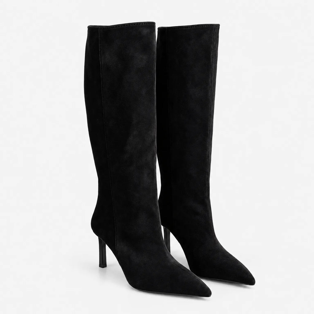 Velante - Pointed Toe Stiletto Sock Boots