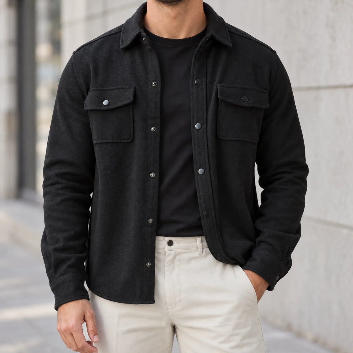 Velmoor - Men Straight Cut Utility Overshirt