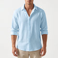 Velsio - Textured Long-Sleeved Mens Shirt