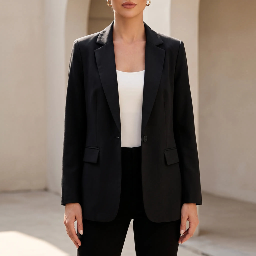 VersaBlaze - Relaxed Single-Button Womens Blazer
