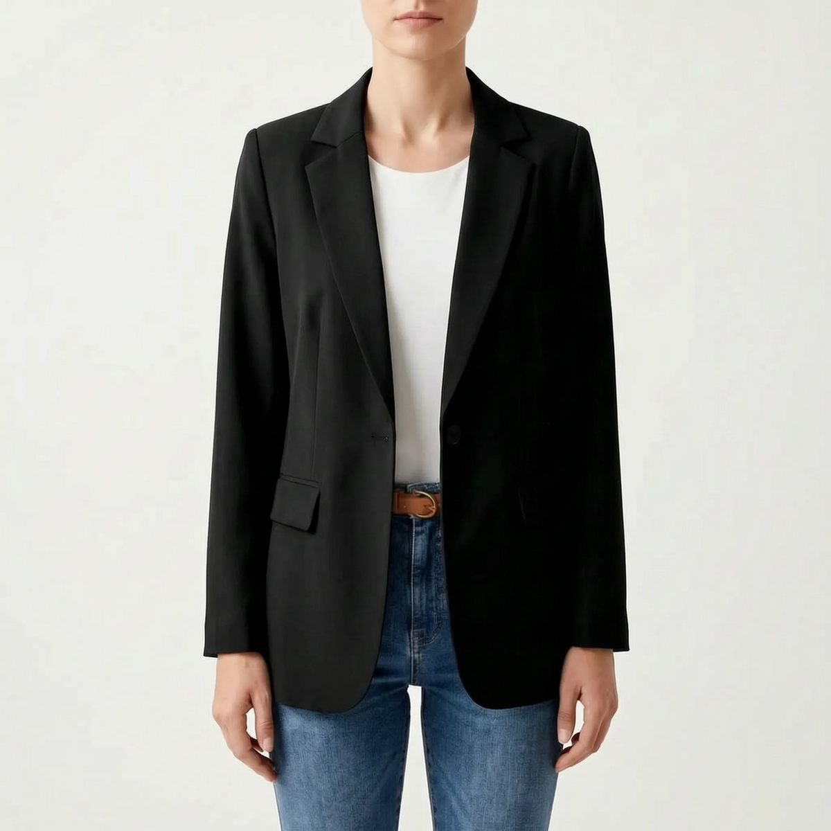 VersaBlaze - Relaxed Single-Button Womens Blazer