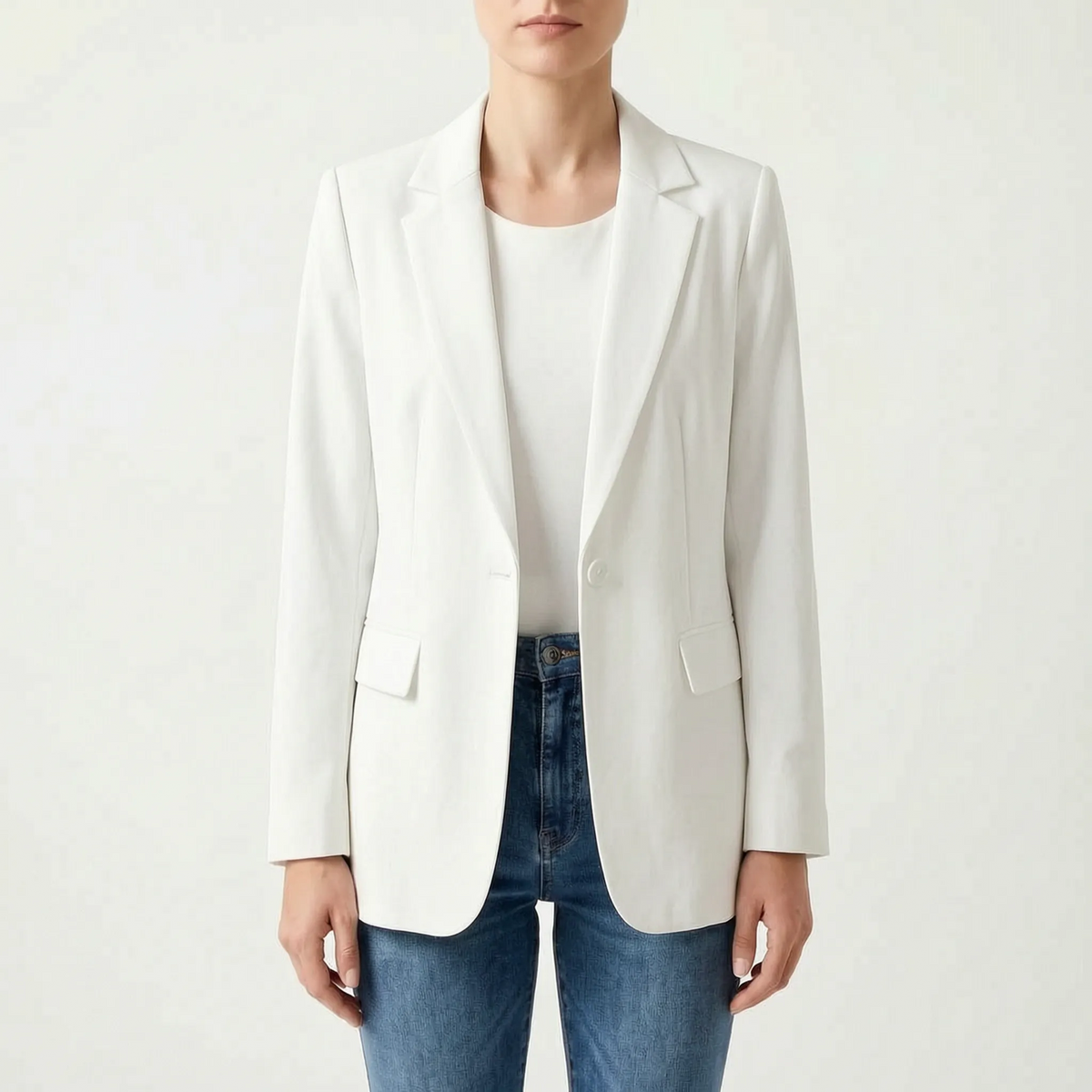 VersaBlaze - Relaxed Single-Button Womens Blazer