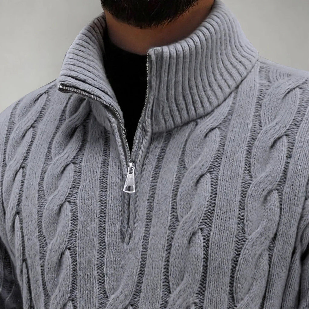 Vistal - Men's Half Zip Knit Jumper
