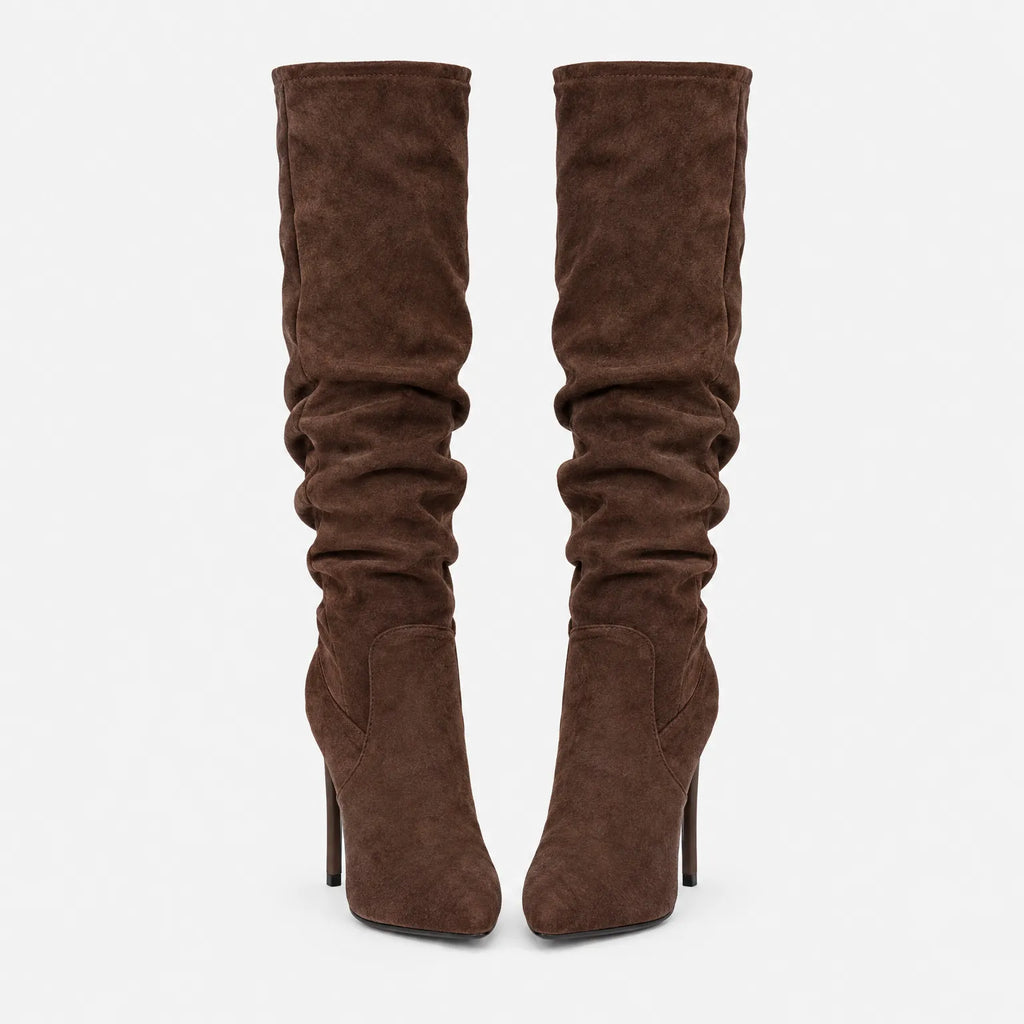 Vontur - Heeled Pointed Slouch Boots