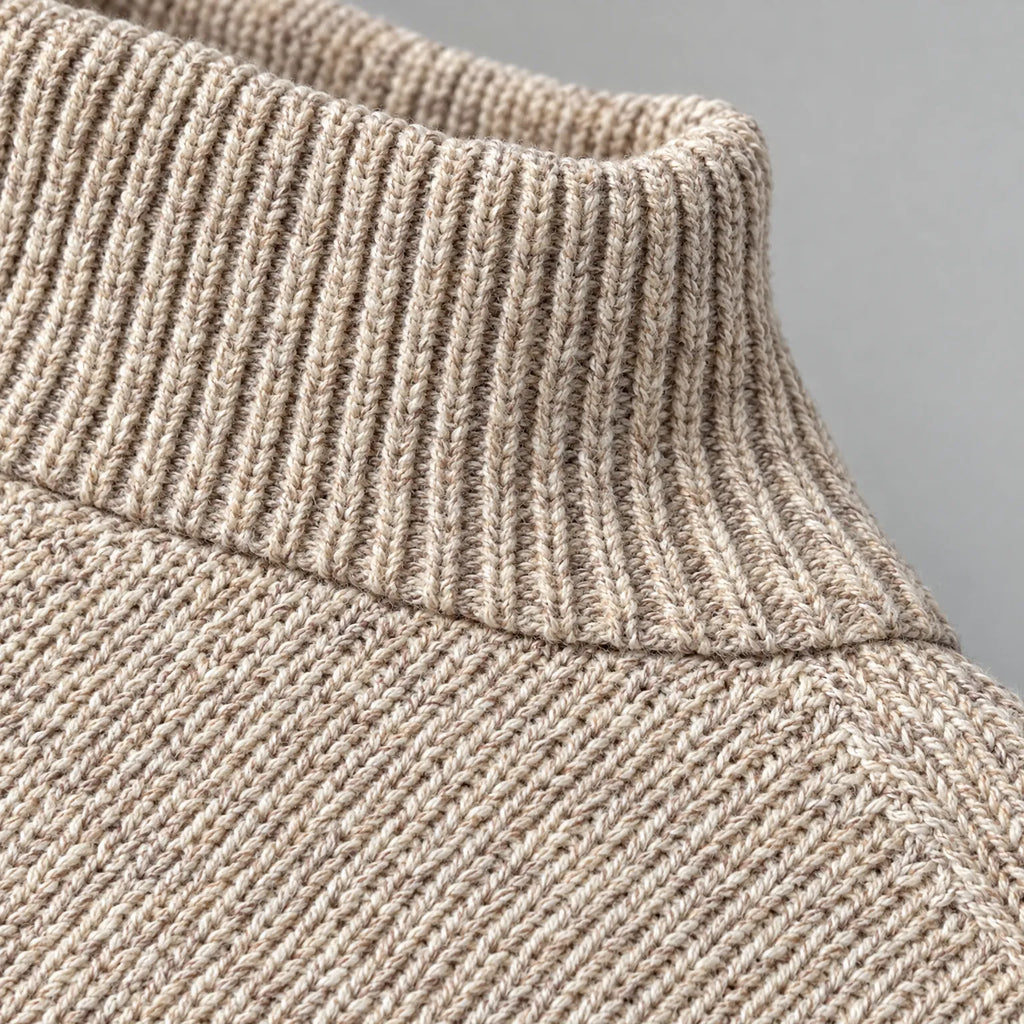 Vornik - Rib-Knit Asymmetrical High Neck Jumper