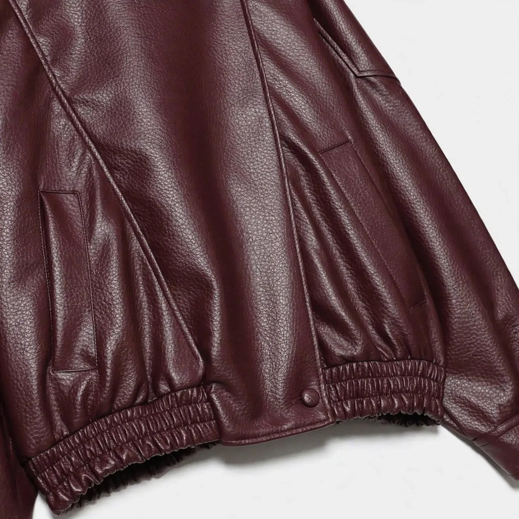 Zonique - Oversized Zip Front Bomber Jacket