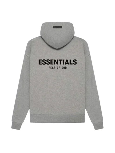 Women's oversized hooded sweatshirt with ESSENTIALS text print and long sleeves