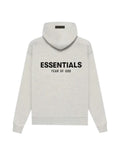 Women's oversized hooded sweatshirt with ESSENTIALS text print and long sleeves